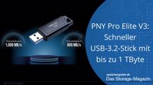 PNY Pro Elite V3: Schneller USB-3.2-Stick mit bis zu 1 TByte